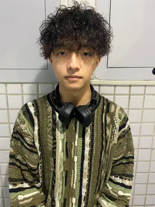 ショート パーマ メンズ 💈メンズ短髪特化 ✂︎伊藤大輝💈のヘアスタイル