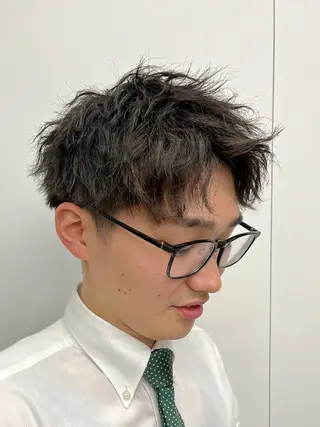 ショート パーマ メンズ 新潟メンズパーマ 新潟駅/小田拓実のヘアスタイル