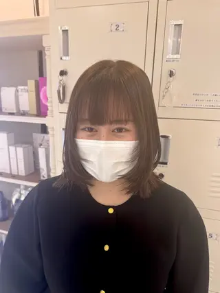 ミディアム ★韓国トレンドカット ★むなかたももかのヘアスタイル