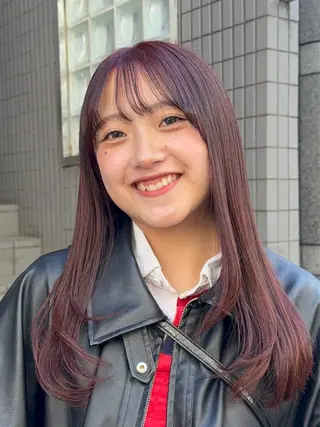 ロング ハッシュカット🎀 レイヤーダブルカラーのヘアスタイル