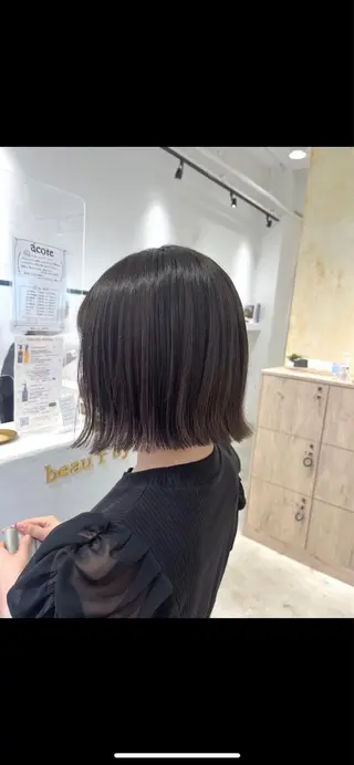 ショート カラー ボブ/美髪矯正 /佐藤　奈巳のヘアスタイル