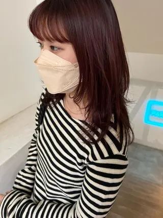 セミロング カラー 顔周りカット/透明感 カラー✂️MEIのヘアスタイル