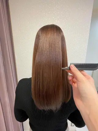 セミロング カラー 丹下 朋香のヘアスタイル
