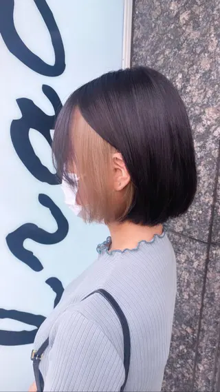 ショート カラー パーマ ヘアアレンジ 川上 麻梨阿のヘアスタイル