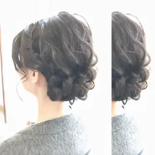 ミディアム ヘアアレンジ 早朝✨ヘアセット 着付け/清水玲歌のヘアスタイル
