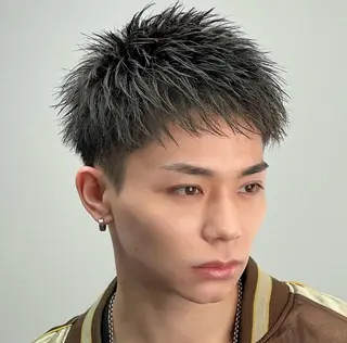 ショート カラー メンズ DIECE 2nd'Flor所属・渋谷【メンズ職人】 ツイスパ・メッシュのヘアスタイル