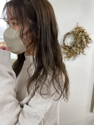 ロング カラー パーマ キノシタ マユのヘアスタイル