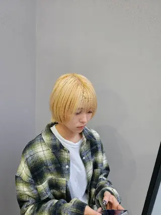 ミディアム カラー OMA カタギシのヘアスタイル