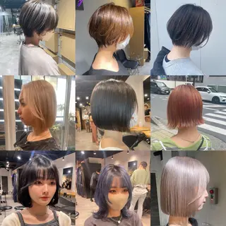 ショート カラー 🦋ハイトーンボブ ショート🦋トシキのヘアスタイル