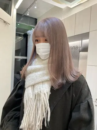 セミロング カラー ヘアアレンジ 怪我のため6月末 復帰予定田中瑞希🍃のヘアスタイル