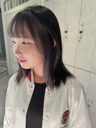 ミディアム カラー たかはし まいのヘアスタイル