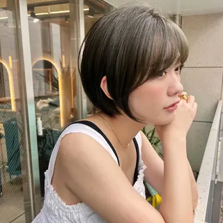 ショート カラー hair salon AcRo 青山所属・表参道/髪質改善/ 大人ボブ/高野紅のヘアスタイル