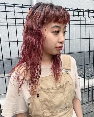 ロング カラー パーマ 優作 〜圧倒的信頼〜のヘアスタイル