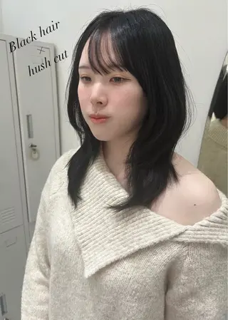 セミロング 透明感カラー🍃 レイヤースタイル✨葵のヘアスタイル