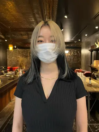 セミロング カラー haco＋所属・圧倒的デザイン力 店長🎨RENAのヘアスタイル