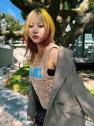 ミディアム カラー 🧡色落ちまで2度 楽しめる🧡ヨシキのヘアスタイル