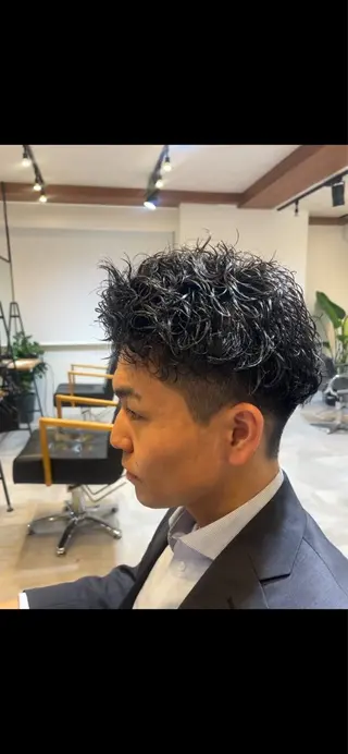 ショート パーマ メンズ elima横浜西口所属・fifth/シン🌿 透明感カラー/パーマのヘアスタイル