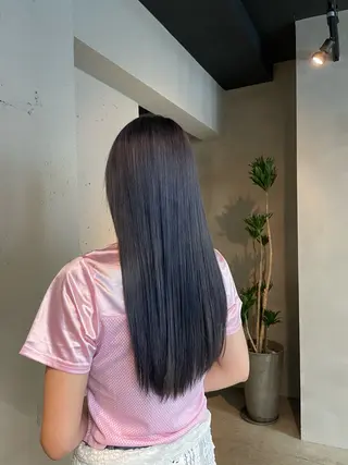 ロング カラー 透明感・美髪 monsoワニベユナのヘアスタイル