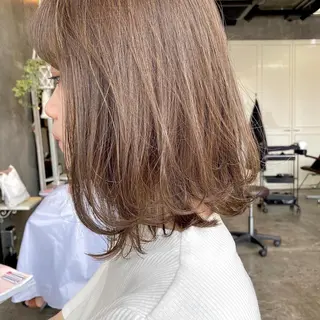 ミディアム カラー ヘアアレンジ 【ダメージレス施術】 【透明感】北村 拓也のヘアスタイル