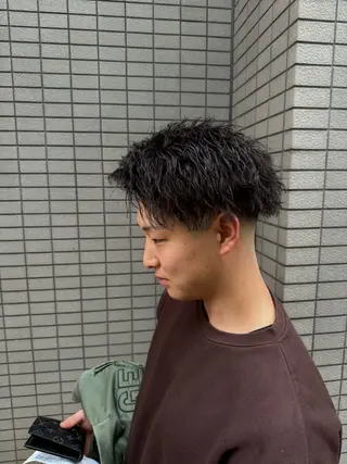 パーマ メンズ 吉田 剛のヘアスタイル
