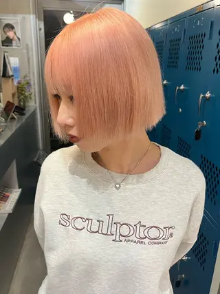 ショート カラー 韓国ボブ/ハッシュ カットKIRAのヘアスタイル