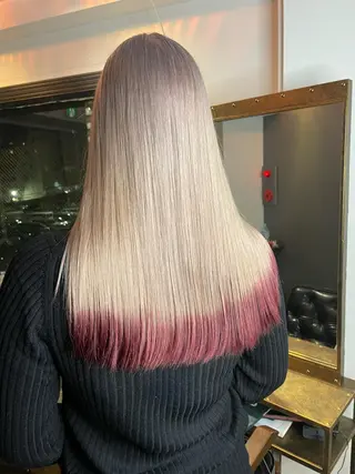 ロング 安田和洋 ブリーチカラー特化のヘアスタイル