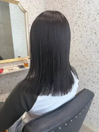 セミロング カラー SHOTO ハイトー ン/ブロンドカラーのヘアスタイル