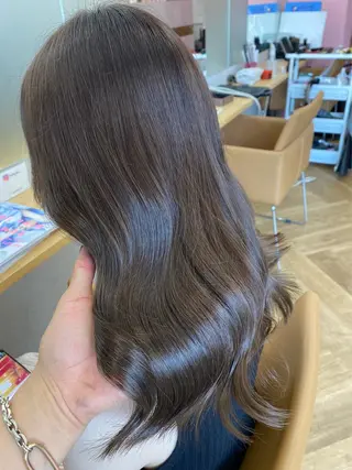 セミロング カラー プル艶職人/ にしものヘアスタイル