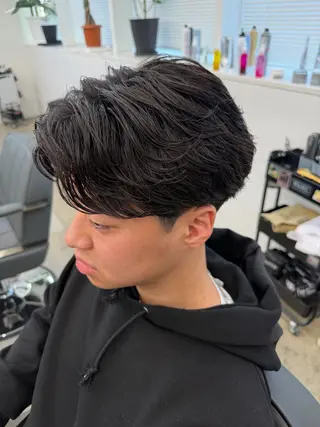 パーマ メンズ パーマ特化/フェザー パーマシャドウ/真生のヘアスタイル