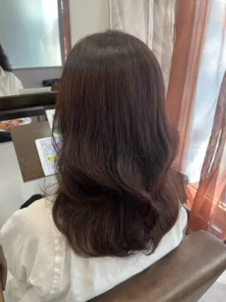 ロング カラー 暖色＊ベージュ ＊くらたあやかのヘアスタイル