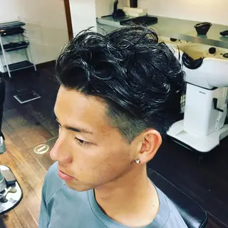 ミディアム 向井 優汰のヘアスタイル
