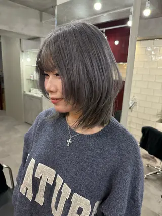 ミディアム 海外レイヤー/ ブロンドKazuhaのヘアスタイル
