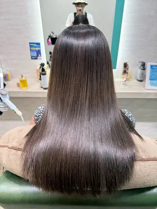セミロング カラー 縮毛矯正/ /関内/あべももこのヘアスタイル