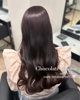 ロング カラー 𝒎𝒐𝒆🩰 名駅/ヘアメ/暖色♡のヘアスタイル
