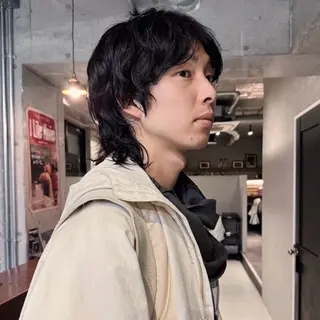 ミディアム パーマ メンズ 前野 日奈のヘアスタイル