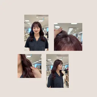 セミロング カラー ヘアアレンジ/ベー ジュchiakiのヘアスタイル