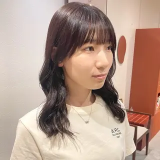 ミディアム カラー 似合わせカラー×髪質 改善伏見/RIONAのヘアスタイル