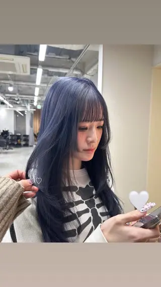 ロング MOE🌙 博多ハイトーンのヘアスタイル