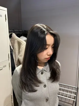 ロング 🥯縮毛/レイヤー/ ベージュヘア🥯のヘアスタイル