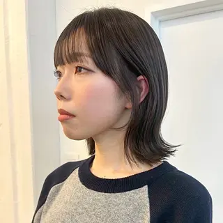 ミディアム 北島 遥香🫧インナ ー /ベージュカラーのヘアスタイル