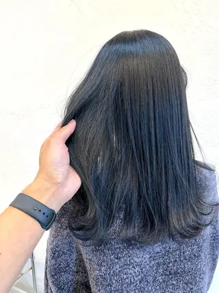 セミロング カラー 髪質改善/縮毛矯正 鈴木裕介のヘアスタイル