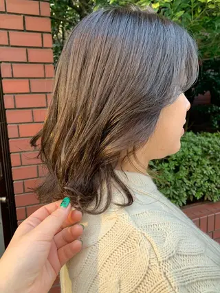 ミディアム カラー ヘアアレンジ 安原 亜弥🕊🕊のマツエク・マツパデザイン