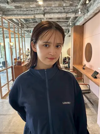 ミディアム カラー パーマ CEINE【セーヌ】 三軒茶屋のヘアスタイル