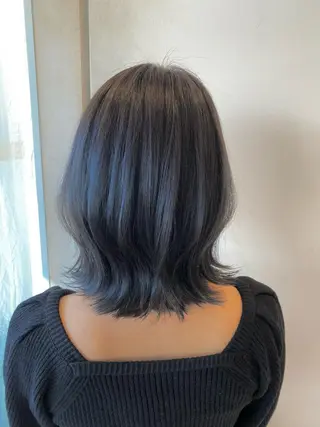 ミディアム カラー 顔まわりカット🌟 くびれヘア/寺門遥輝のヘアスタイル