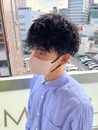 パーマ メンズ rino/カット/ ショート/名古屋のヘアスタイル