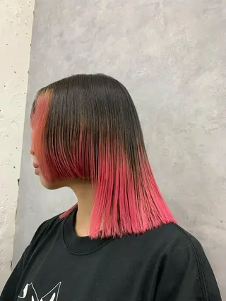 ミディアム カラー チバ ヒロトのヘアスタイル