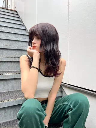 ロング カラー 山本 晶大のヘアスタイル