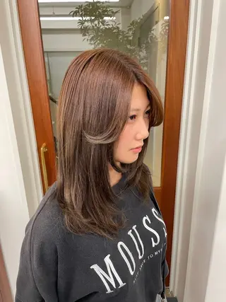 ミディアム カラー ✨️パーマ✨ たなかひろとのヘアスタイル