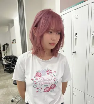 ミディアム カラー ベージュ⟡˖レイヤー ˖ ࣪⊹あずきのヘアスタイル