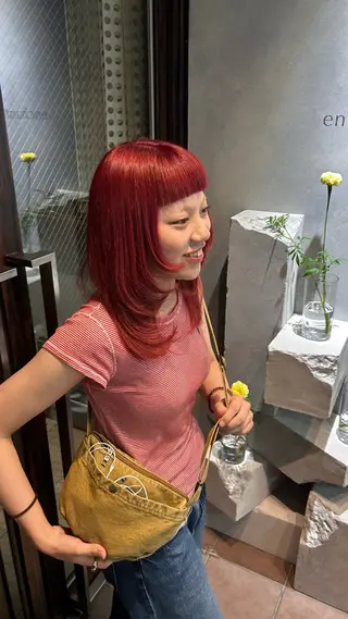 セミロング RUKA👱🏻 メンズカットパーマのヘアスタイル